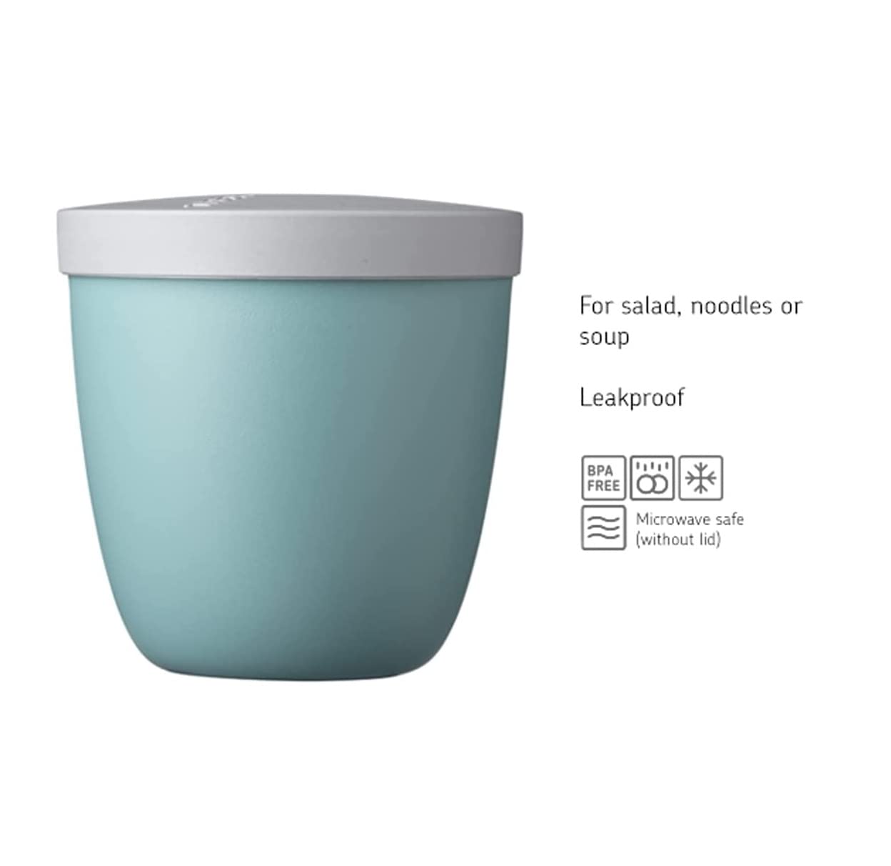 Mepal - Snackpot Duo Pack Ellipse - Practical container for storing & transporting food - Freezer safe - Dishwasher safe - Nordic Green.