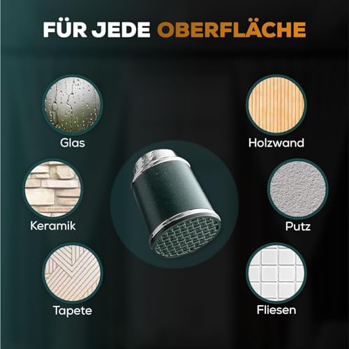 MEISENBERG telescopic rod 87-120 cm Ø32mm, Green - Curtain rod without drilling, Extendable clamp rod, Curtain rod for clamping - Perfect for curtains & drapes.