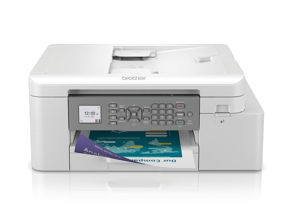 Brother MFC-J4335DW 4-in-1 color inkjet multifunction device (printer, scanner, copier, fax), natural, 435 x 180 x 343 mm, white