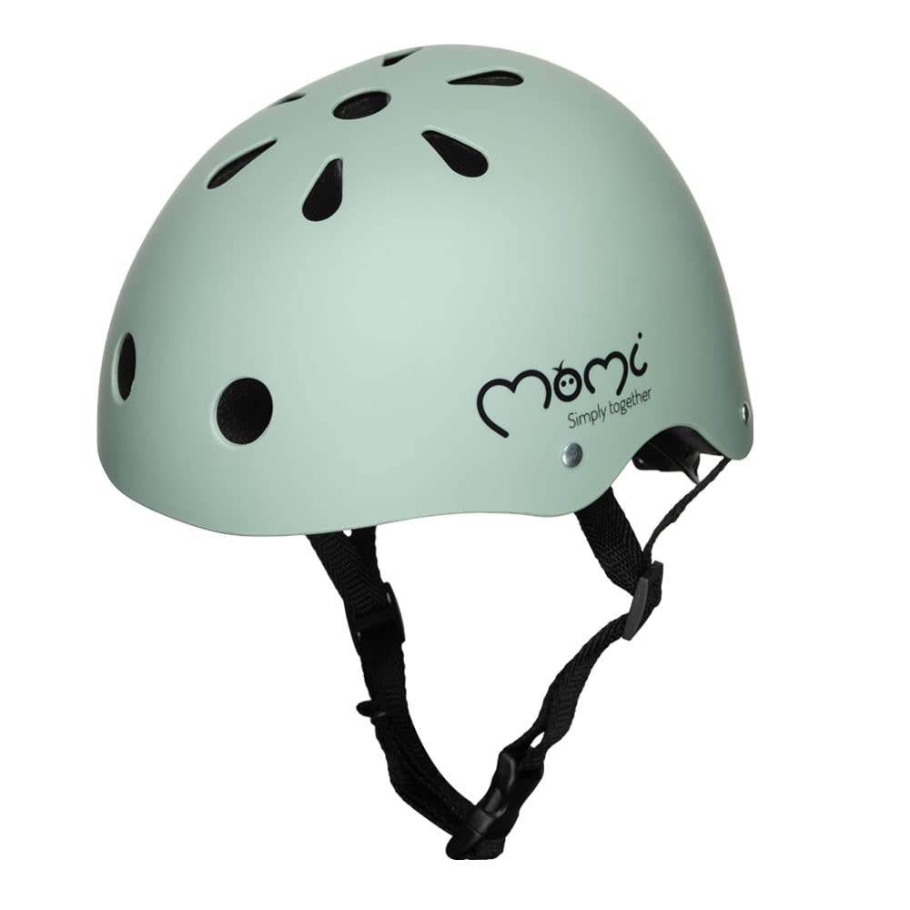 MoMi Mimi children's helmet adjustable, head circumference 47-58 cm (1-4 years), impact-resistant and shock-absorbing bicycle helmet for kids, 11 ventilation openings, foam padding, adjustable chin strap