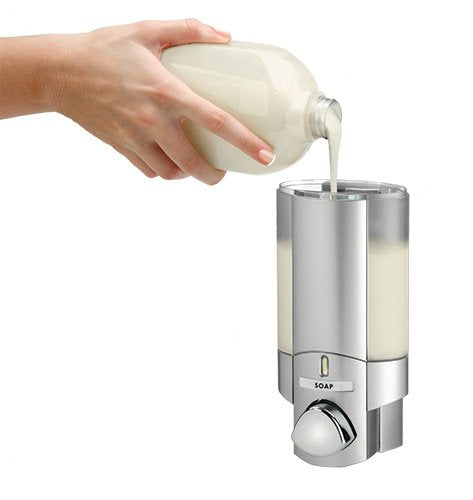 66335 Aviva III Satin Soap Dispenser (Matte Chrome) with 3 Chambers