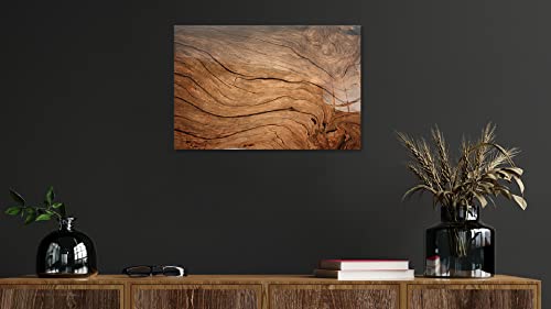 ALLboards glass magnetic board OLD WOOD CRACKED WOOD 60x40cm glass picture memo board made of glass glass panel with motif magnetic wall for writing magnetic board wall decoration wall art