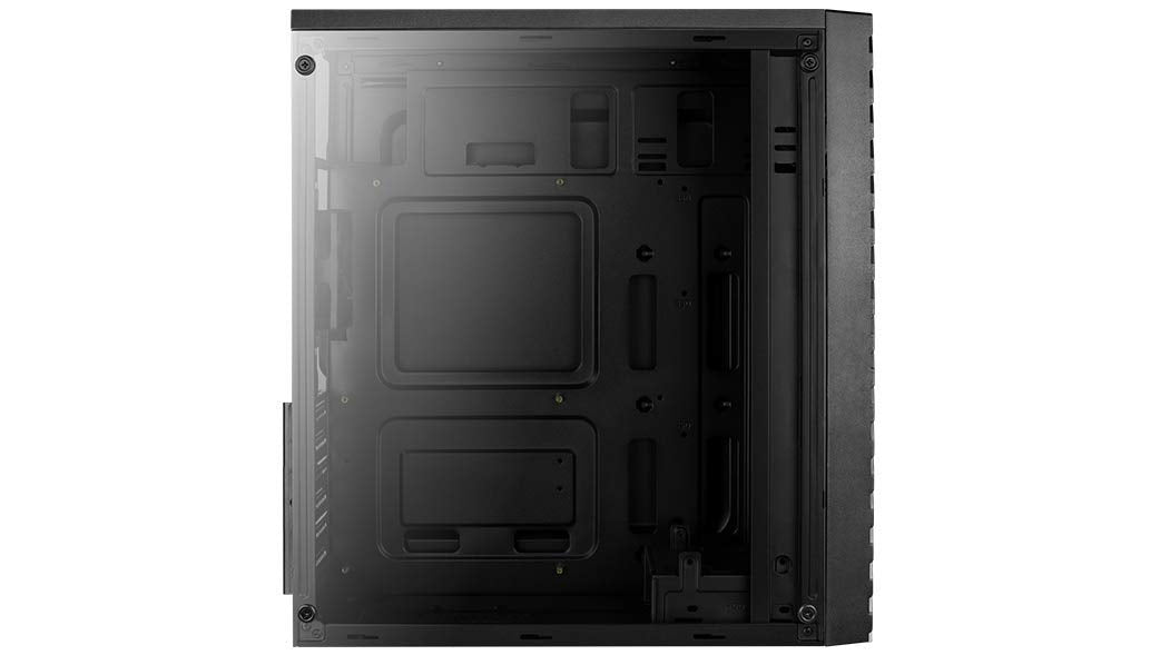 Aerocool Streak PC Gaming Case, Mid-Tower, ATX, RGB, 18 Lighting modes, Full Window, Ideal for First Time and Experienced gamers , Black