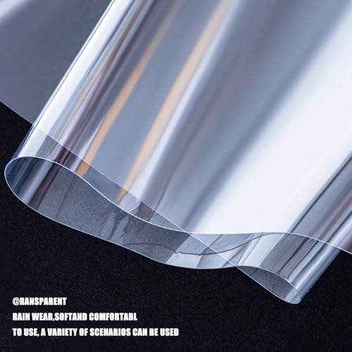 Greenhouse Furniture Cover Transparent with Grommets - PVC Balcony Pavilion Waterproof Tarpaulin Foldable 2.4mx5m Pergola Transparent Curtain Windshield Tarp for Outdoor Carport Tent Camping Canopy