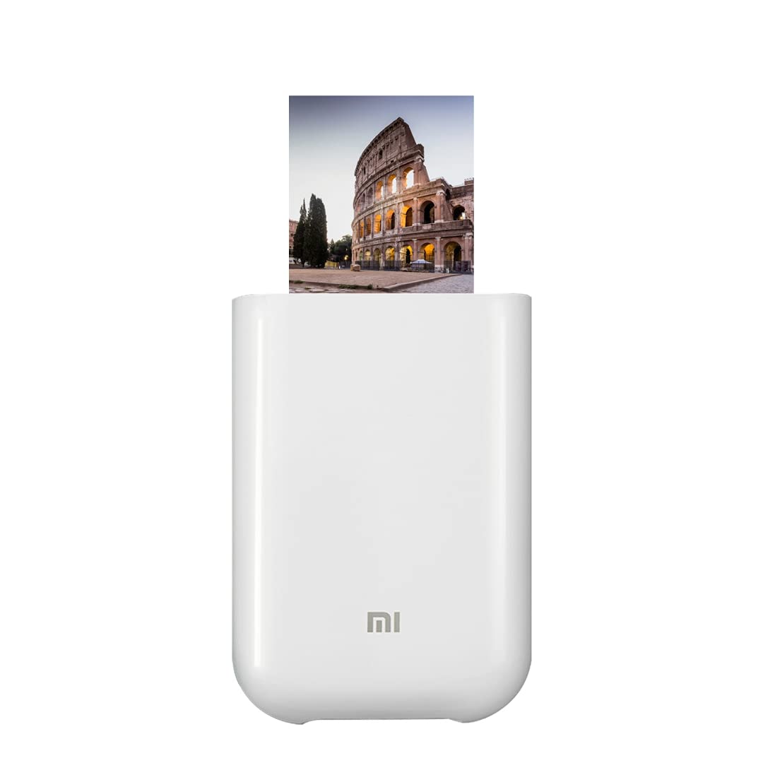 Xiaomi Mi Portable Photo Printer, portable laser printer, glossy photo paper, thermal printing, Bluetooth/USB/WiFi, White, Italian version