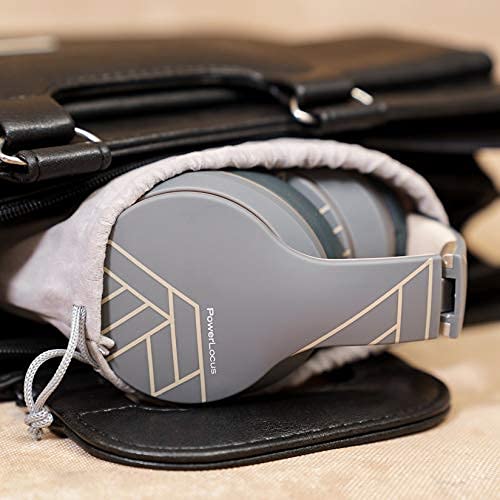 PowerLocus P6 Bluetooth Headphones Over Ear, Wireless Over Ear Headphones with Super Bass, 40Hrs Playtime, Microphone, Voice Assistant, Passive Noise Cancelling for iPhone, Samsung, iPad, PC, Laptop, TV