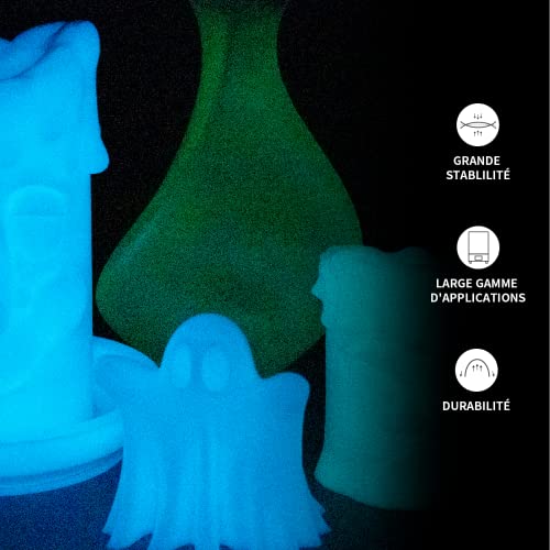 Kexcelled PLA Glow Filament 1.75mm, Updated Glow Green in the Dark, Dimensional Accuracy +/- 0.03mm, Glowing 3D Printer Filament, 1kg Spool (2.2 lbs), Compatible with Most FDM Printers.