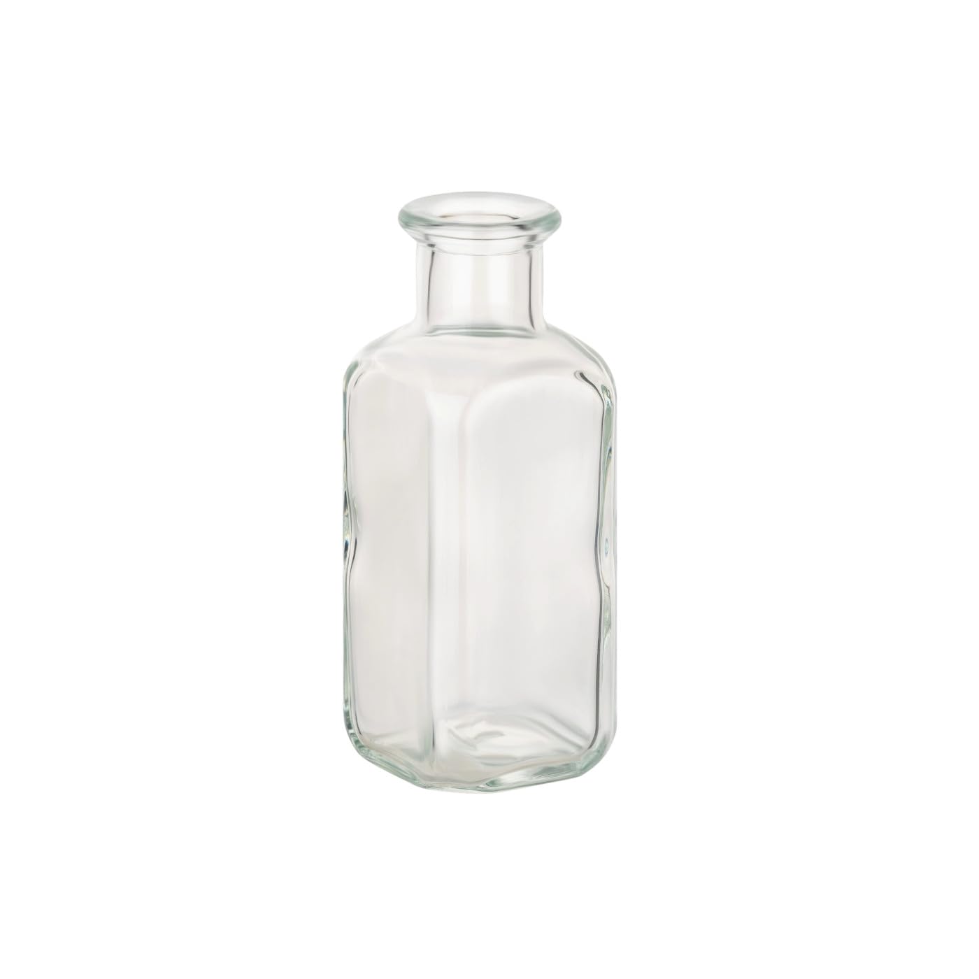 gouveo 24-pack glass bottles 100 ml apothecary design square with cork (HGK) - small 0.1 l glass bottle for liqueur, oil, vinegar, decoration (AFET100HGK)
