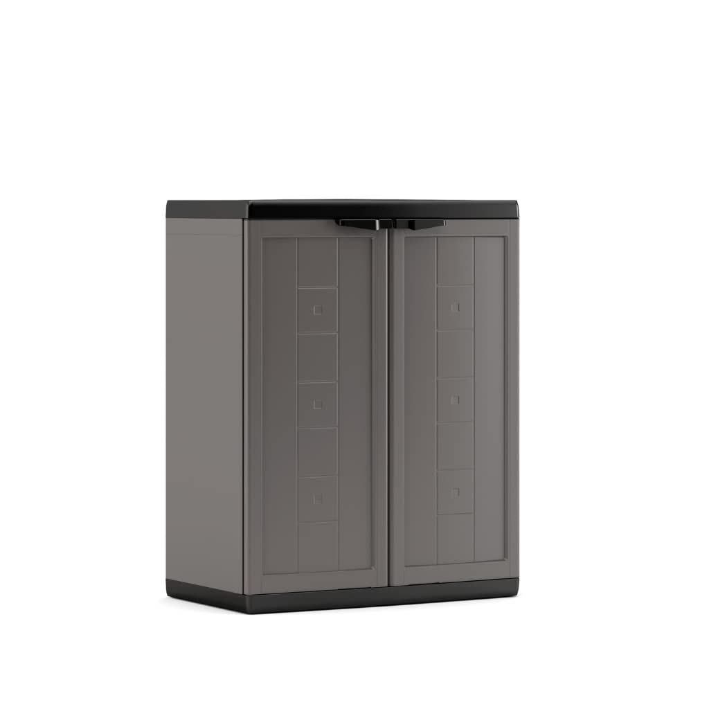 Kis plastic cabinet "Jolly" low, 1 piece, dark gray/black, 9733000 0444 01