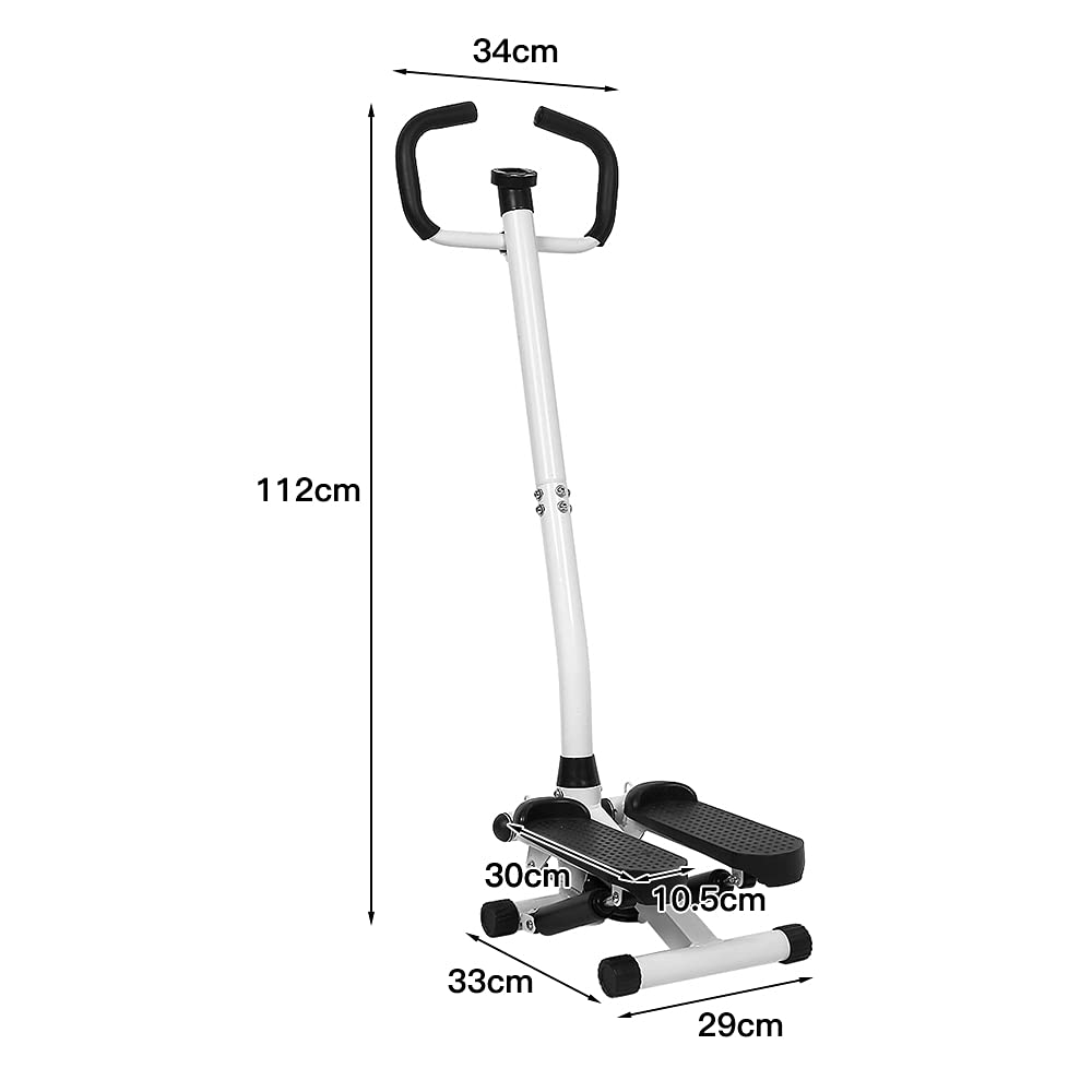 Stepper with handle and LCD monitor, twist stepper for aerobic and fitness, height-adjustable stepper for home.