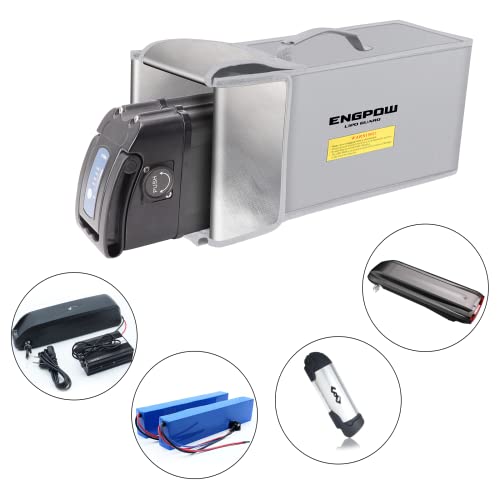 Lipo Safe Bag Ebike Battery Bag Fireproof up to 2000 °F Battery Bag Waterproof & Explosion-proof, 45 x 15 x 20 cm Battery E-Bike Battery Cover for Storage & Transportation & Charging