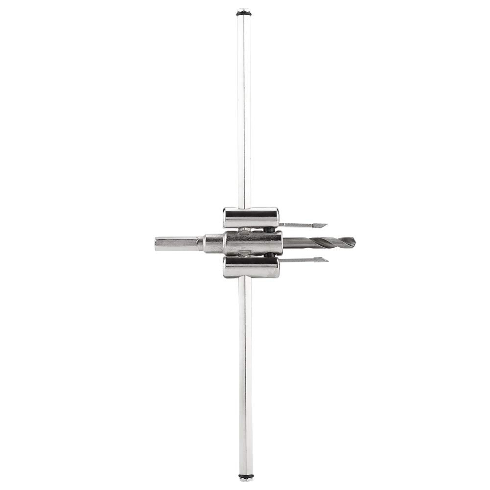 30-300mm Silver Adjustable Hole Saw Drill Set Circle Hole Saw Drill Set DIY Woodworking Hole Drill Tool