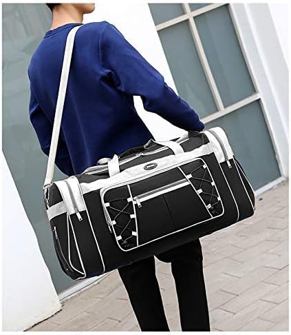 Spring Country travel bag for men, weekend bag, lightweight, extra large, Oxford duffle, gym, durable luggage, waterproof for men and women, 66 cm, Gray/White, X-Large