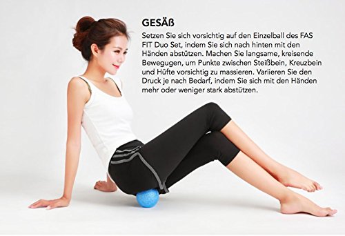 Fas Fit fascia roller - massage rollers & fascia balls - fascia roller for effective fascia training - incl. poster, exercise booklet, e-book and gym bag