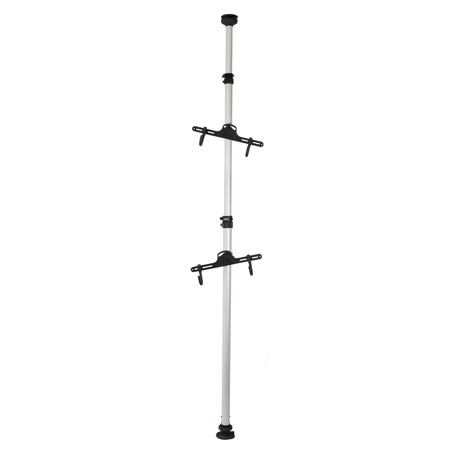 Wiltec telescopic bike rack for 2 bikes each 20kg 160-340cm, compact bike stand, adjustable hanging system with 360° support arms.