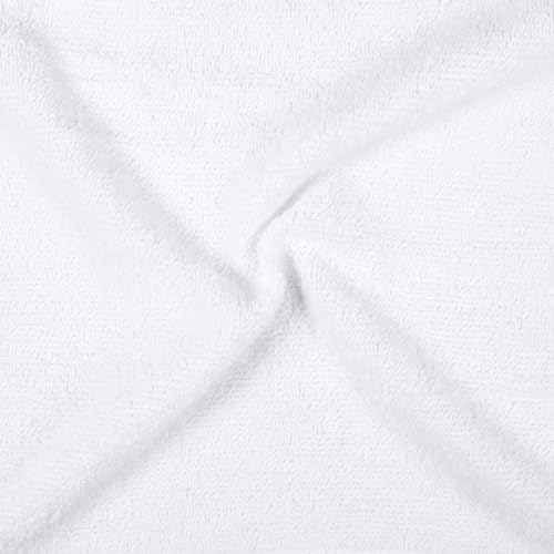 Amazon Basics face towels for bathroom, 100% cotton, highly absorbent washcloths, quick-drying, towels for beauty salon, 30 x 30 cm, 12-pack, white.