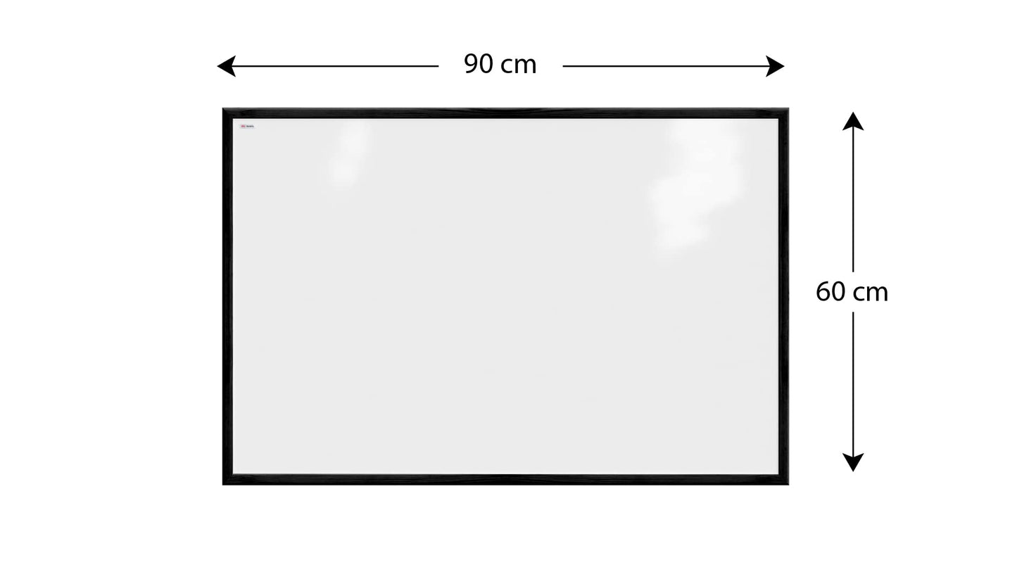 ALLboards Whiteboard with black frame 90x60cm Magnetic Whiteboard, Dry Erasable