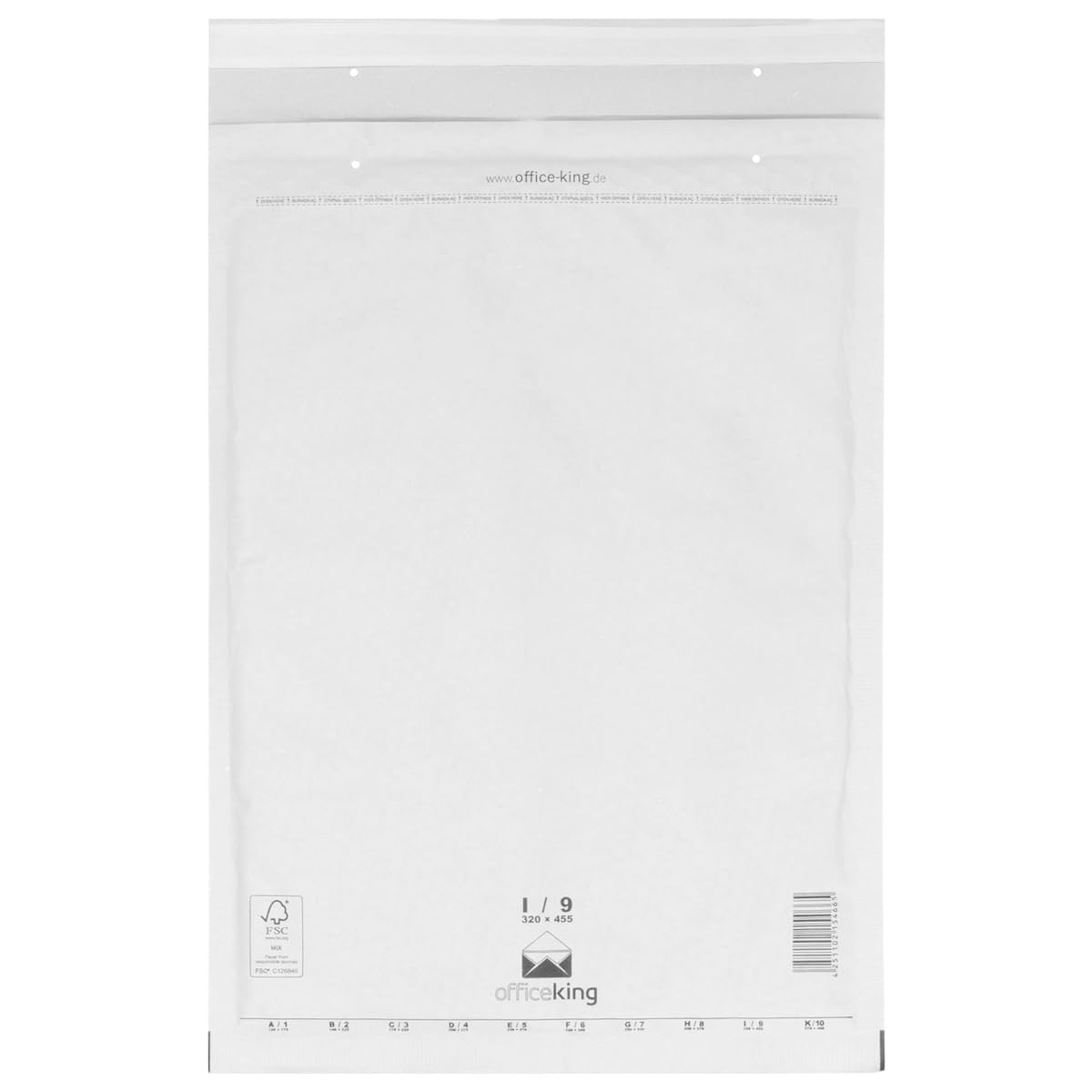 50 air bubble mailers, bubble envelopes I9, Inner dimensions: 300 x 445 mm, White shipping packaging cushioned envelopes self-adhesive suitable for DIN A3