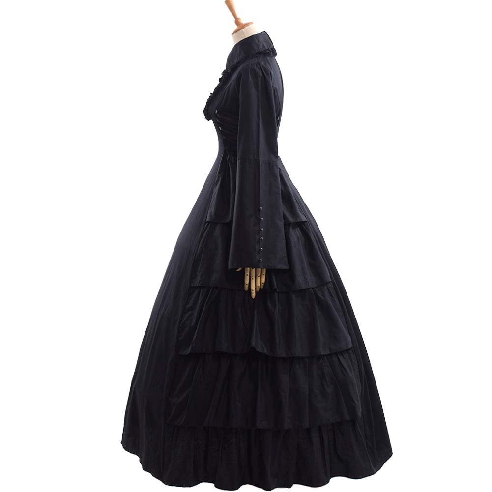 GRACEART Women's Gothic Victorian Dress Renaissance Maxi Costume (M)