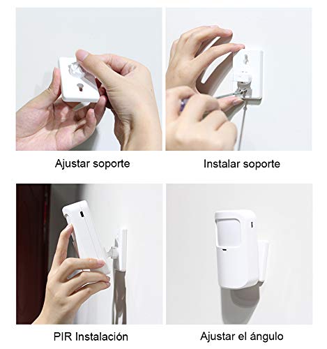 GSM/WLAN Alarm Systems Complete System with Surveillance Cameras, TECPEAK Home Alarm System, Home Security Set (KIT1)