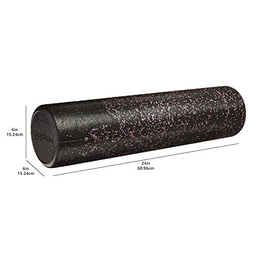 Amazon Basics - High-Density Foam Fitness Roller, Round, 60 cm, Purple Speckled
