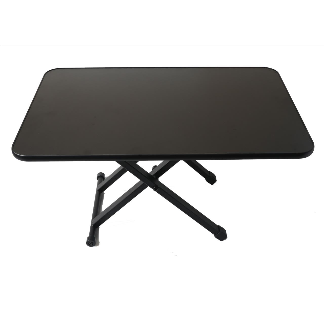 KD Essentials - Desk standing desk converter, 5.5-41 cm height adjustable table to work standing up, extra wide (ergonomic standing desk with 10 kg weight capacity for large laptops/monitors, black)
