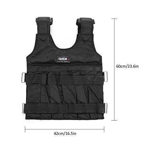 Adjustable weight vest for comfortable strength training. Suitable for men and women for jogging or running with a weight capacity of up to 50KG. Training fitness sports jacket.