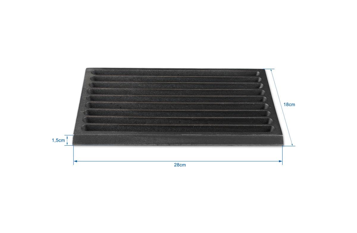 GRILLROSTPROFI Ash grate - fire grate - coal grate - chimney grate in premium quality, cast iron, 18 x 28 cm.
