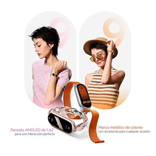 Xiaomi Smart Band 9 Fitness Tracker with AMOLED Display (1200 Nits), SpO2 Tracking, Sleep and Heart Rate Monitor, Notifications, 5ATM Waterproof, Mi Fitness App, Arctic Blue.