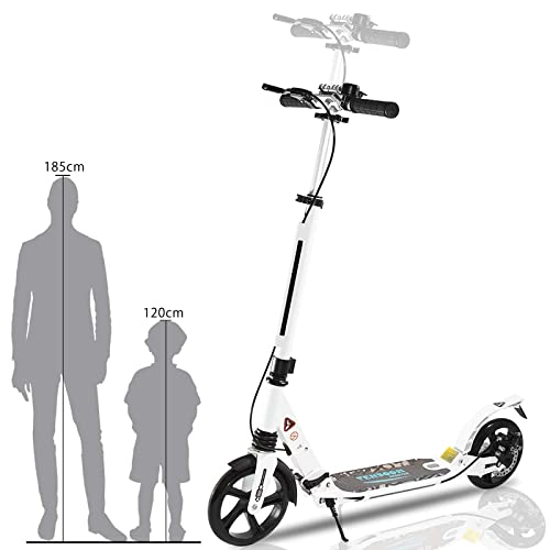 TENBOOM scooter for kids aged 10 and adults with 2 brakes, 200mm wheels, aluminum frame. Height adjustable for children.