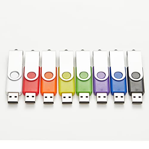 20 pieces of 4GB USB flash drives in 5 random colors USB 2.0 wholesale bulk memory sticks (4GB, 20 pieces)
