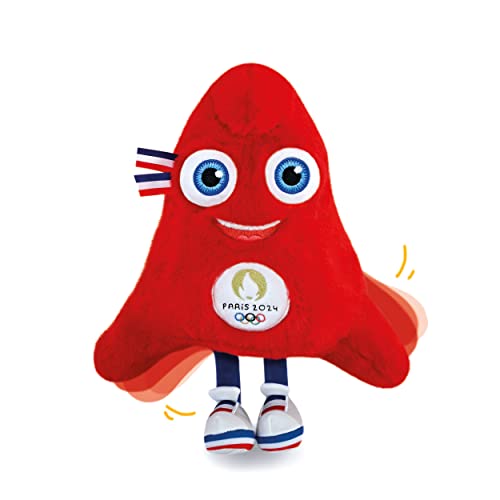 Doudou et Compagnie - Official plush mascot JO 30 cm - Paris 2024 Olympic Games - extra soft plush toy - Phrygian cap shape - birth gift -