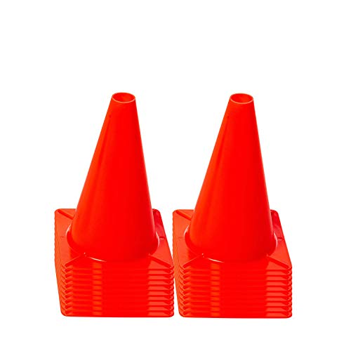 (20 pack) Flexibarrier Plastic Traffic Cones 30cm (Fluorescent Orange)