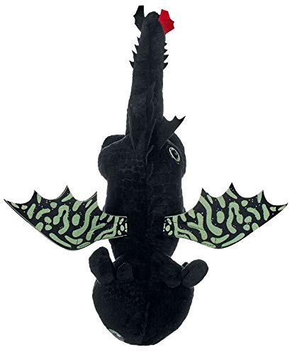 Petoske Toothless Night Fury 40cm How To Train Your Dragon 3 black plush from the movie "How To Train Your Dragon 3". Original, glows in the dark.