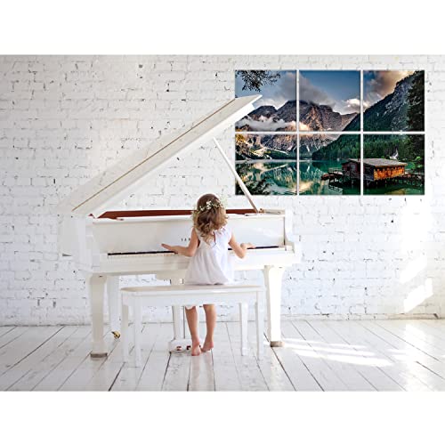 JBER JBER Art Acoustic Panels, 6-pack self-adhesive large wall art paintings for wall decoration, sound-absorbing panels for recording studio, living room, and bedroom, 72x48inchMountain Cabin