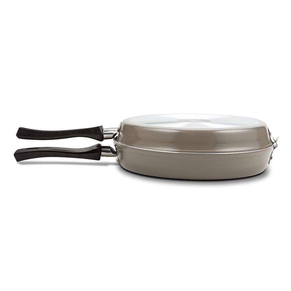 NAVA Double-Sided Pan with Handle | Ø 25 cm | Double-Sided Skillet for Pancakes and Omelets | Dishwasher Safe | Suitable for Gas, Electric, Ceramic, and Halogen Stoves