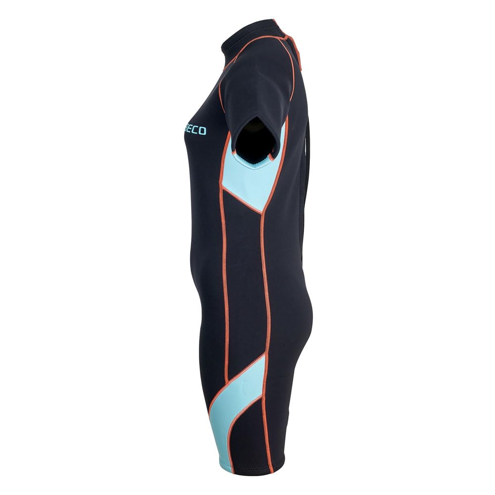 Beco shorty wetsuit for women made of 3 mm CR neoprene, warm ladies' wetsuit with UV protection UPF 50+ and convenient back zipper - in size XL.