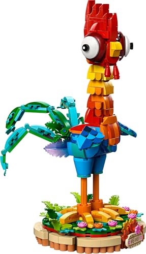 LEGO | Disney Moana 2: Heihei Toy - Animal figure for playing & displaying with rotating head, movable wings & tail feathers, and stand - Gift for girls aged 9+ - 43272