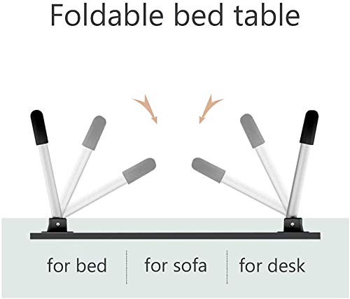 Adjustable laptop bed table Lap Standing Desk for bed and sofa Laptop Lap Desk Folding Breakfast Serving Tray Notebook Stand Reading Holder for couch floor Kids (60 x 40 cm)