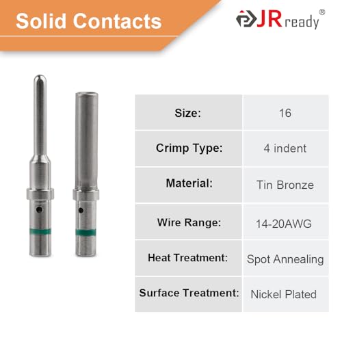 JRready DT Series Connector 12 Pin Gray Waterproof Electrical Wire Connector Plug Receptacle with Round Contact and Seal Plug, 3 Sets
