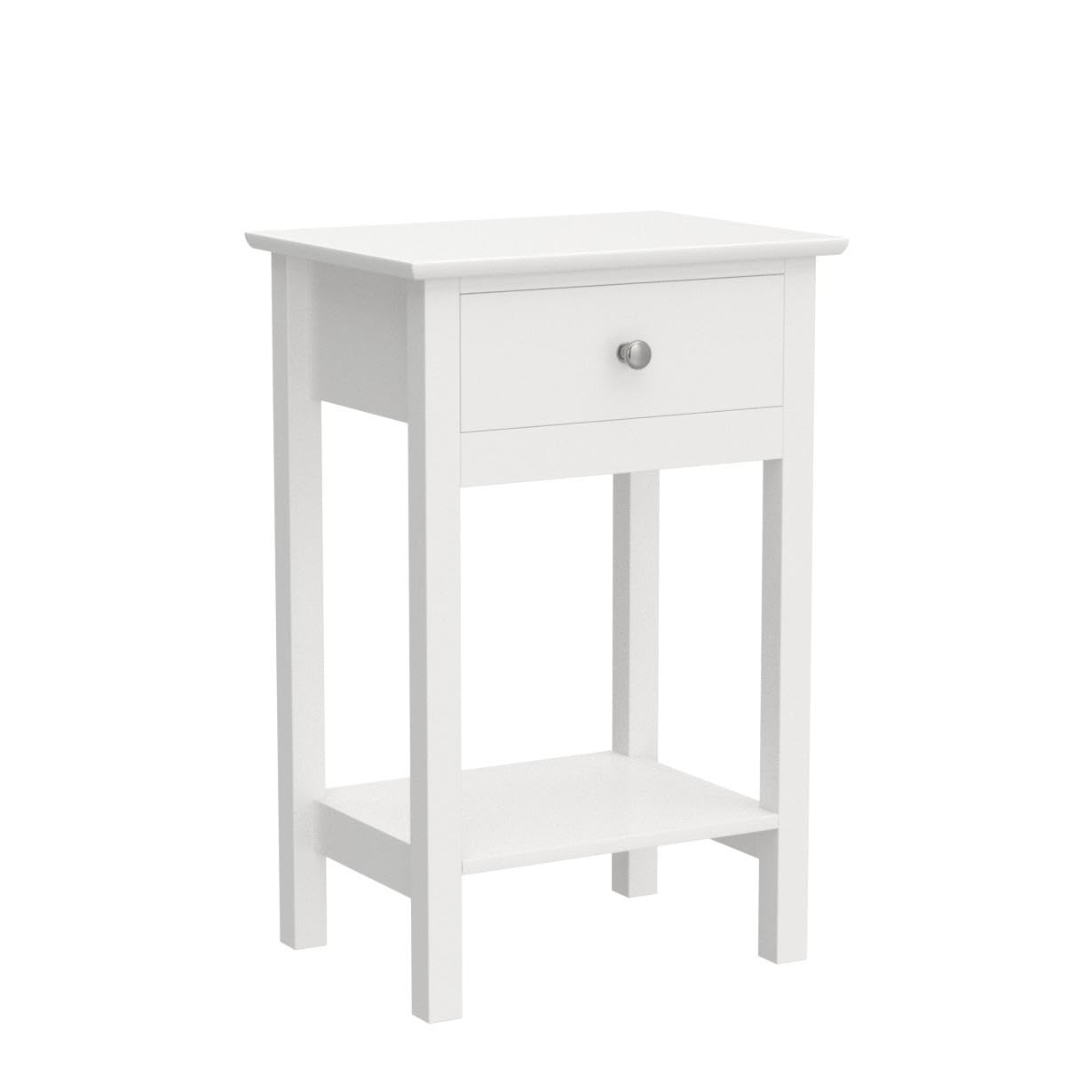 Yaheetech 2 Pack Nightstand Side End Table with Drawer and Shelf Modern Telephone Table Coffee Table made of MDF 40 x 30 x 61 cm, White