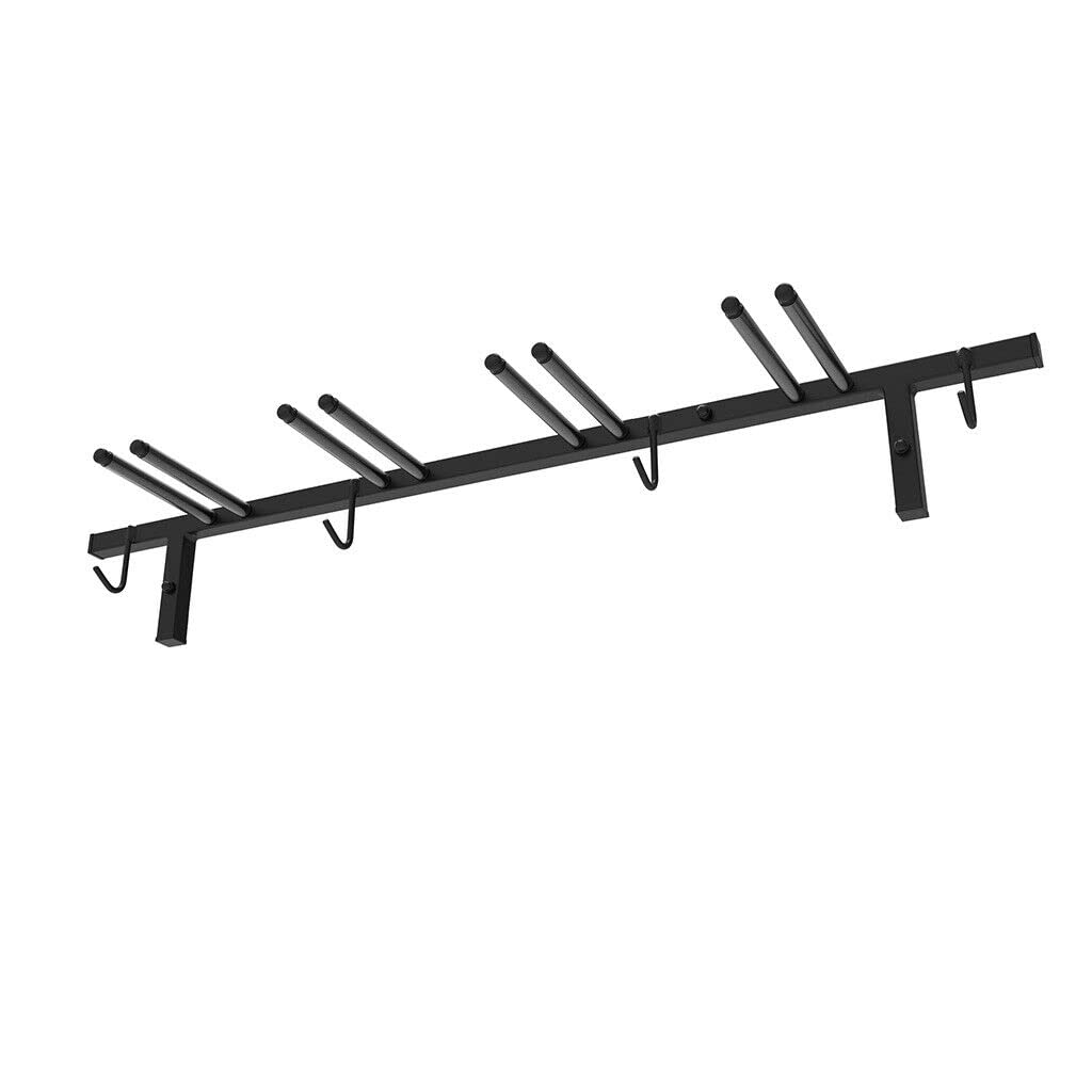 RAWWEST.BIS Ski Wall Mount Ski Rack for Four Pairs of Skis - Storage and holder for skis and poles, wall ski holder space-saving ski rack pole holder, up to 40 kg.