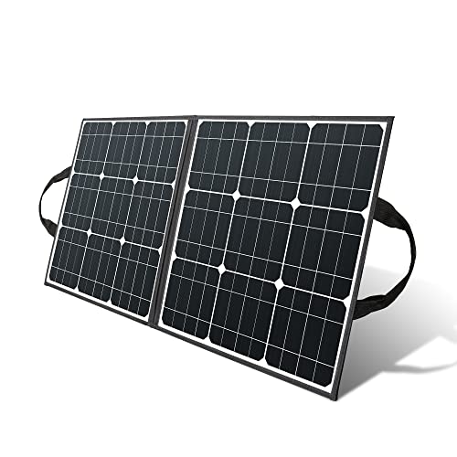 Folding 100W solar panel power bank with 18V monocrystalline solar modules. Ideal for balcony power supply, camping, RVs, and mobile homes. Flexible solar panel for awnings and motorhomes.