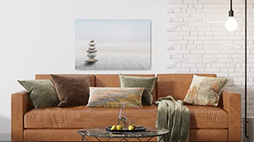 ALLboards glass magnetic board ZEN-STONES 90x60cm glass memo board glass board with motif magnetic wall for writing magnetic board wall decoration wall picture