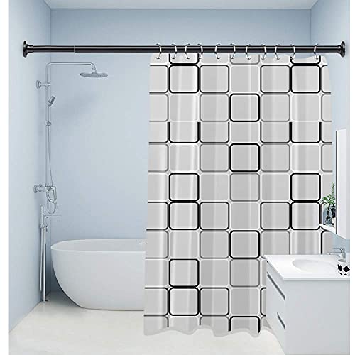 GOLDION telescopic rod without drilling 70-110cm, matte black Extendable telescopic rod for clamping Adjustable length shower curtain rod clothes rail & wardrobe rod
