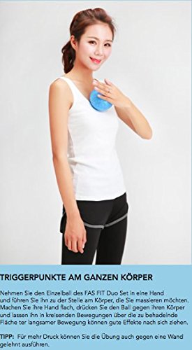 Fas Fit fascia roller - massage rollers & fascia balls - fascia roller for effective fascia training - incl. poster, exercise booklet, e-book and gym bag