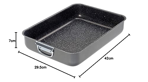 ALLUFLON Traditional Italian Lasagna Pan, Aluminum, Black, 40 x 28 cm