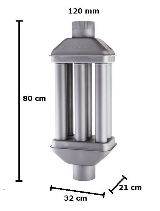 TimSistem 120mm exhaust heat exchanger air heat exchanger chimney pipe smoke gas cooler exhaust pipe diameter (80 cm)