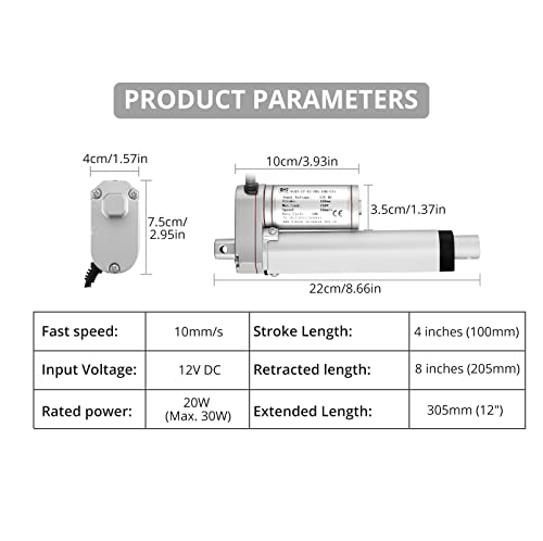 Justech Linear Motor Linear Drive 12V Spindle Drive Actuator Adjusting Drive Gate Opener Linear Actuator Motor