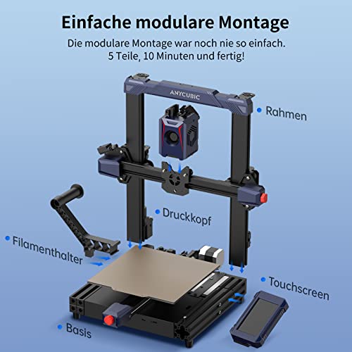 Anycubic Kobra 2 3D printer, 6 times faster high-speed 3D printer with 300mm/s, LeviQ 2.0 auto-leveling, new extruder and cooling system, open source.